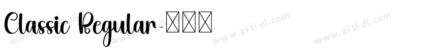 Classic Regular字体转换